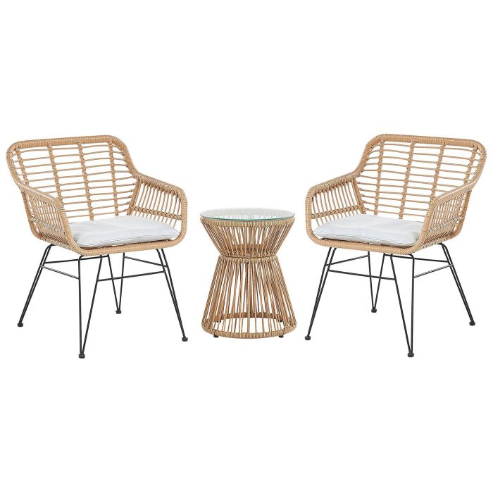PE Rattan Bistro Set Natural TRESTINA