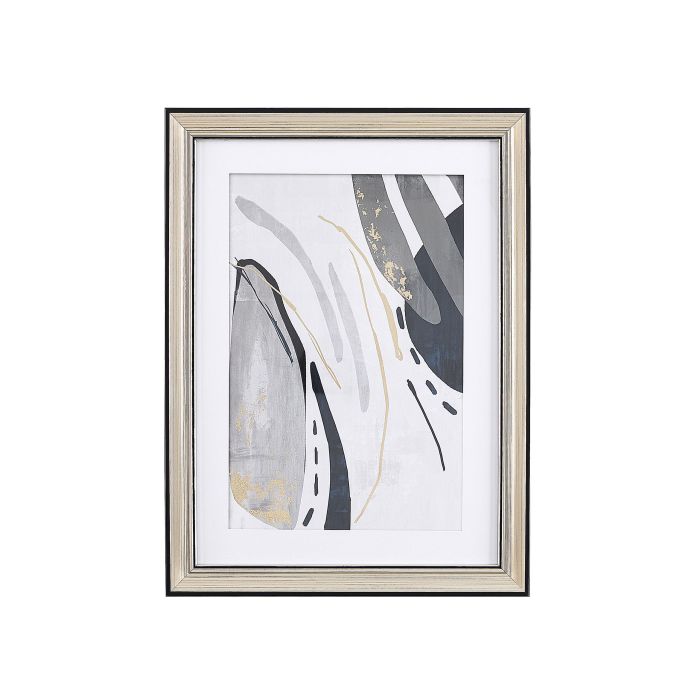 Abstract Framed Wall Art 30 x 40 cm Grey HIDMO