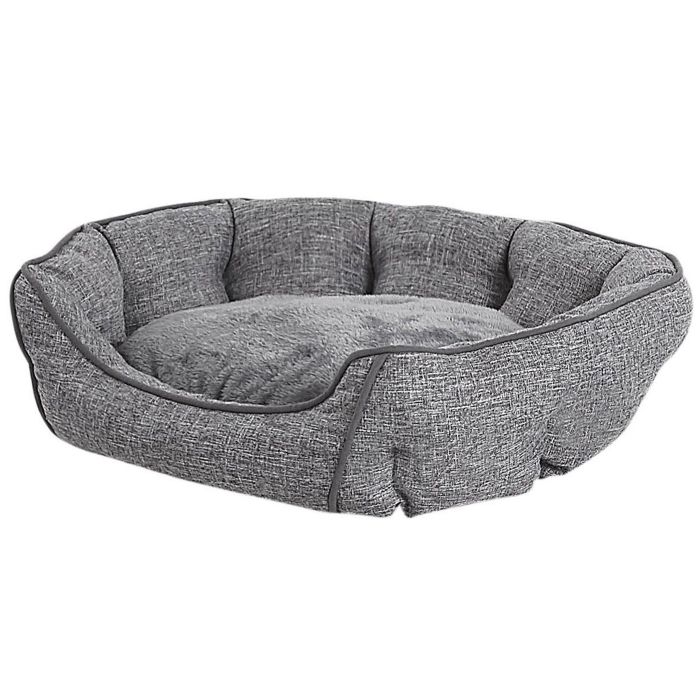 Linen Pet Bed 65 x 50 cm Grey CANDIR