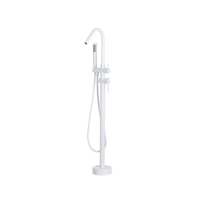 Freestanding Bath Mixer Tap White VICTORIA