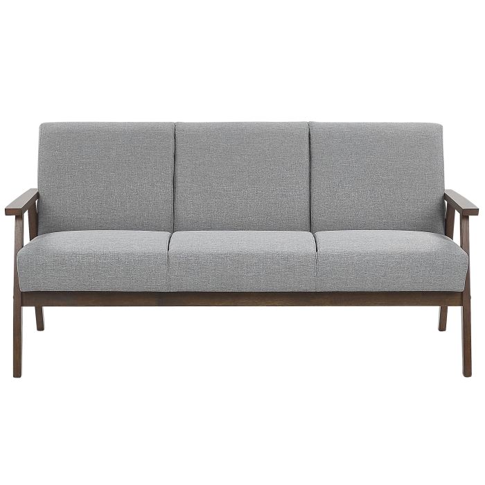 3 Seater Fabric Sofa Grey ASNES