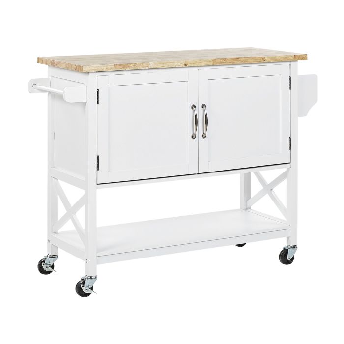 2 Door Kitchen Trolley White MELE