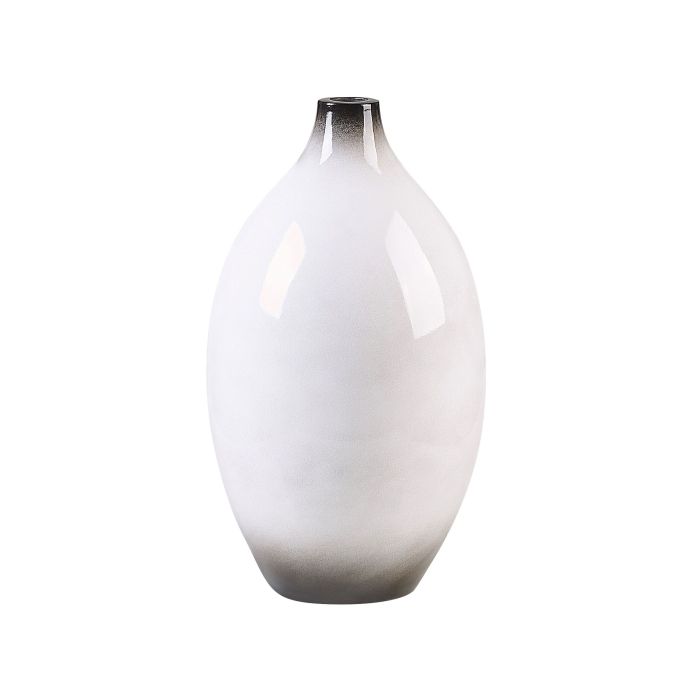Terracotta Decorative Vase 36 White Black