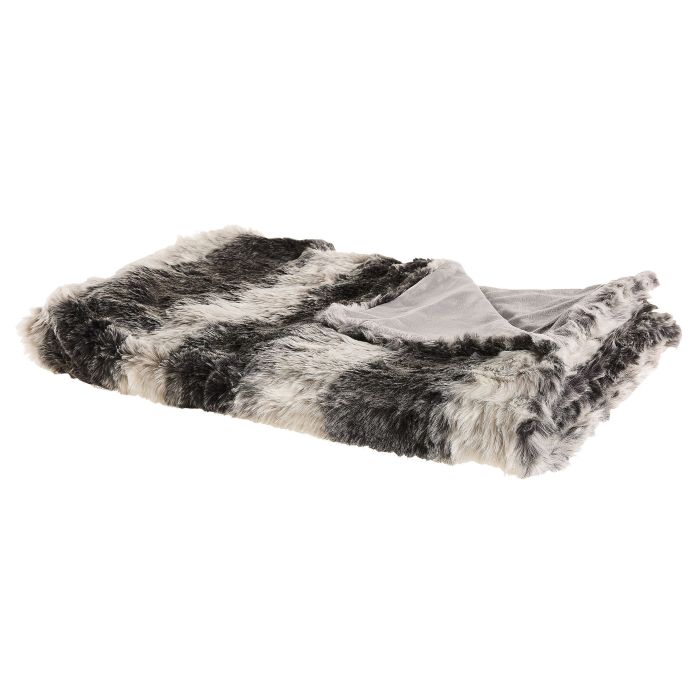 Blanket 150 x 200 cm Grey and White TAZA