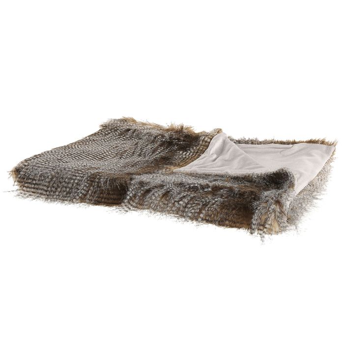 Blanket 150 x 200 cm Brown and White ASDAD