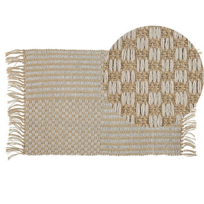 Jute Runner Rug 50x80cm Beige