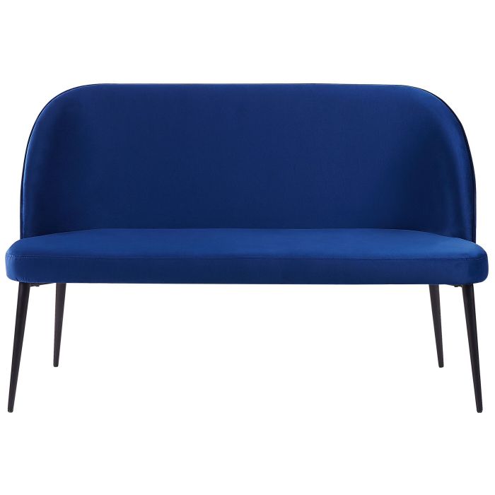 2 Seater Velvet Kitchen Sofa Navy Blue OSBY