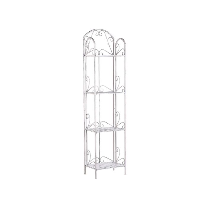 4 Tier Metal Bathroom Shelves White VALDIVIA
