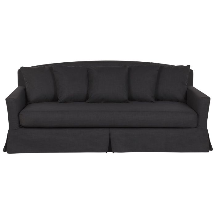 3 Seater Fabric Sofa Black GILJA