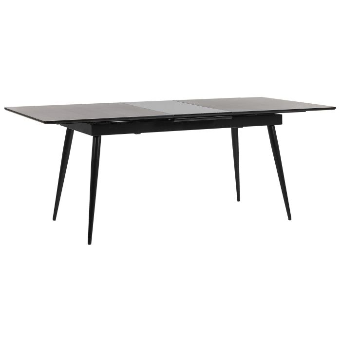 Extending Dining Table 160/200 x 90 cm Black MALDON