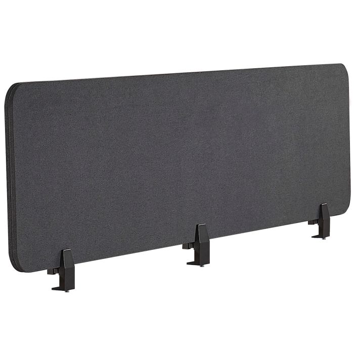 Desk Screen 180 x 40 cm Dark Grey WALLY