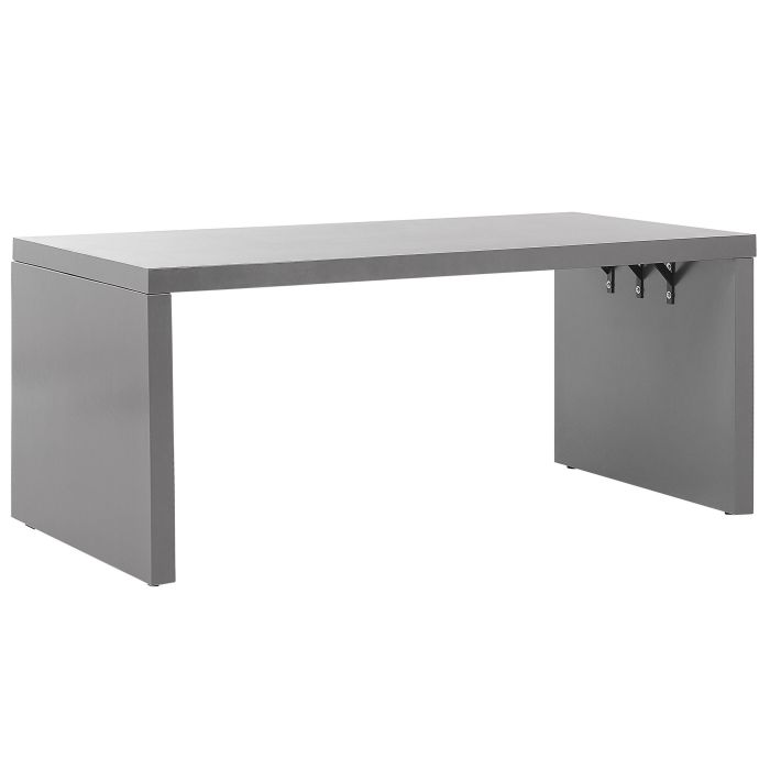 Concrete Garden Dining Table U Shape 180 x 90 cm Grey TARANTO
