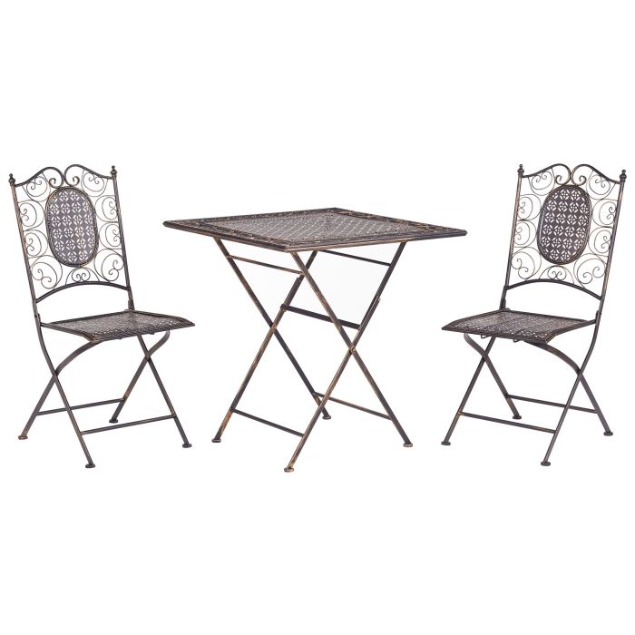 Metal Garden Bistro Set Black BORMIO