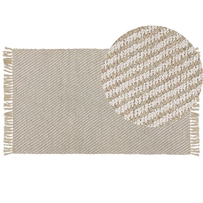 Jute Area Rug 80x150cm Beige