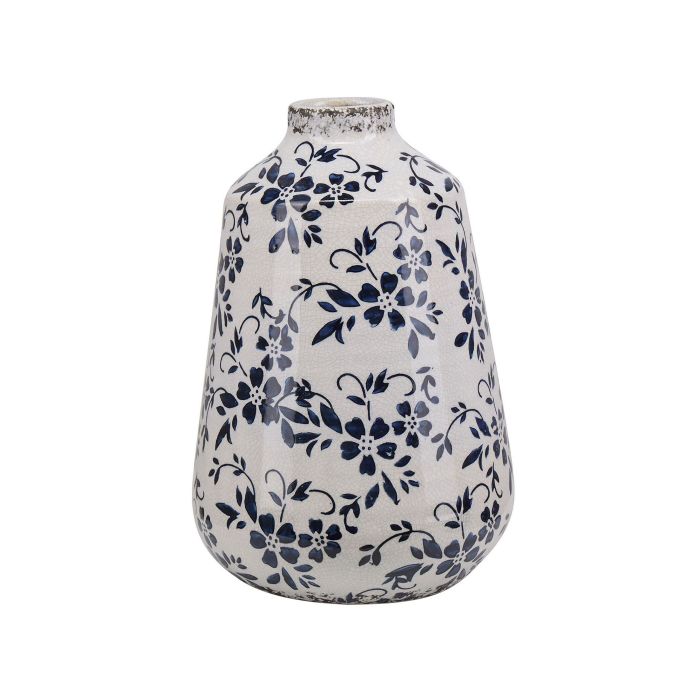 Stoneware Flower Vase 25 Blue