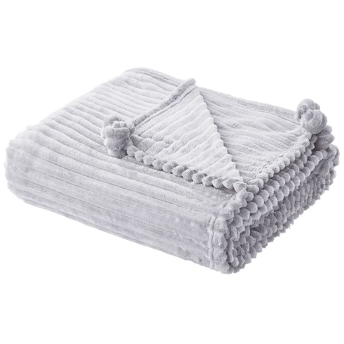 Blanket 150 x 200 cm Light Grey KAWERI