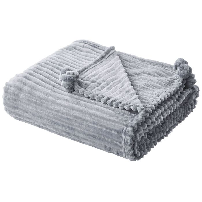 Blanket 150 x 200 cm Grey KAWERI