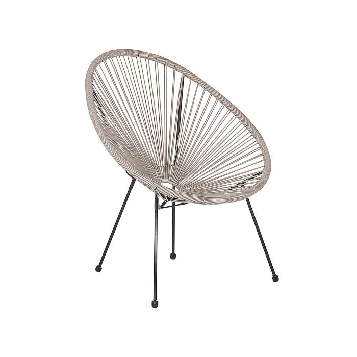 PE Rattan Accent Chair Light Grey ACAPULCO II