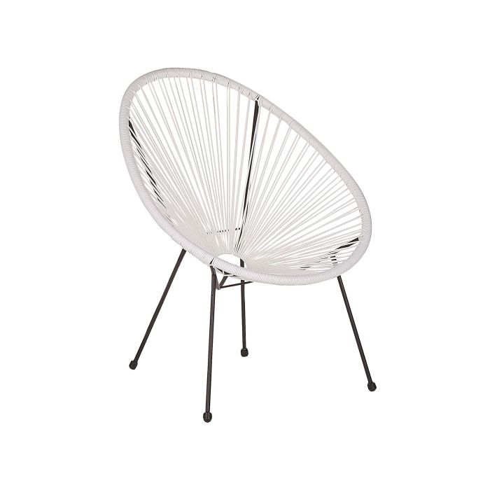 PE Rattan Accent Chair White ACAPULCO II
