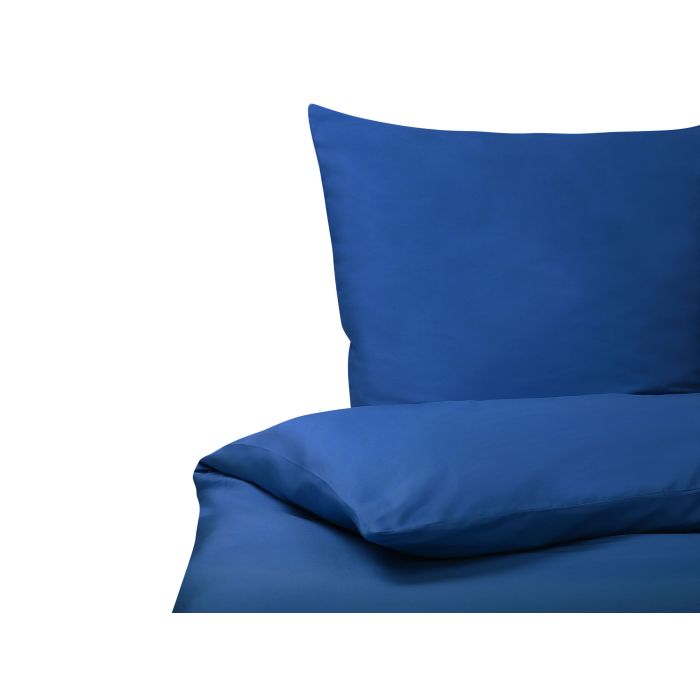 Cotton Sateen Duvet Cover Set 200 x 220 cm Blue HARMONRIDGE