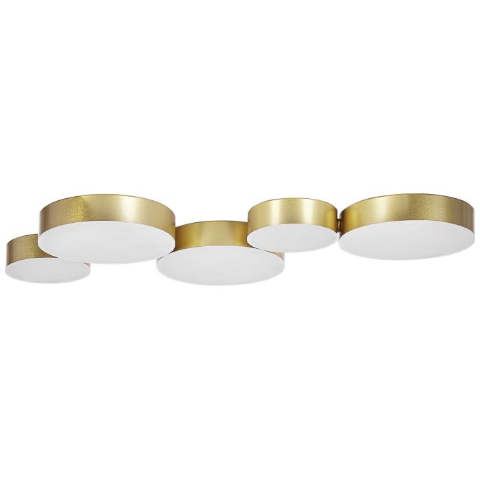 5 Light Metal LED Ceiling Lamp Gold LUGA