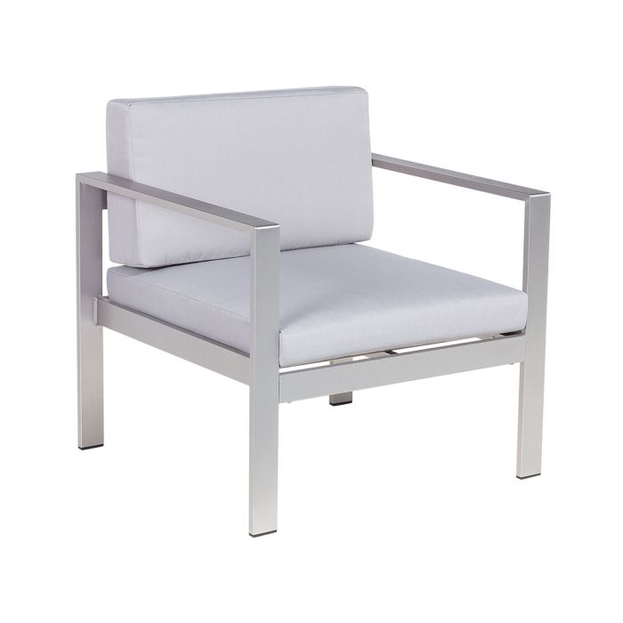 Aluminium Garden Armchair Light Grey SALERNO