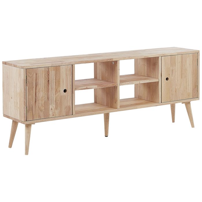 Rubberwood 2 Door TV Stand Light CHANDLER