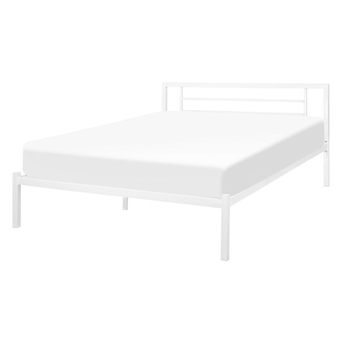 Metal EU Double Size Bed White CUSSET