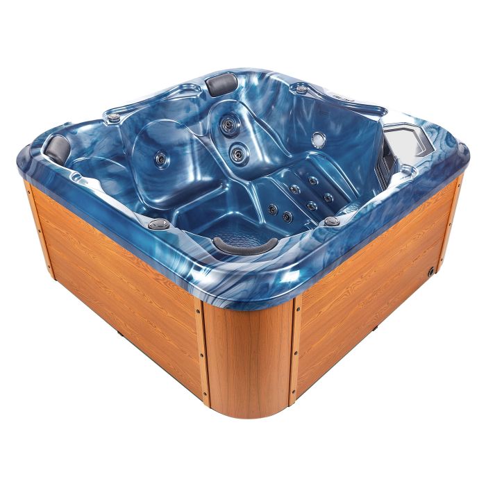 Square Hot Tub with LED Blue TULAROSA