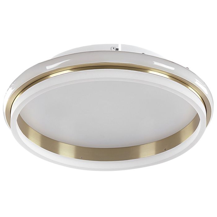 Metal LED Ceiling Lamp ⌀ 42 cm White and Gold TAPING