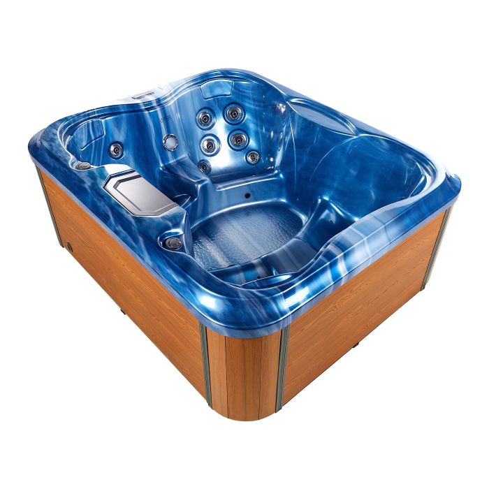 Square Hot Tub with LED Blue ARCELIA