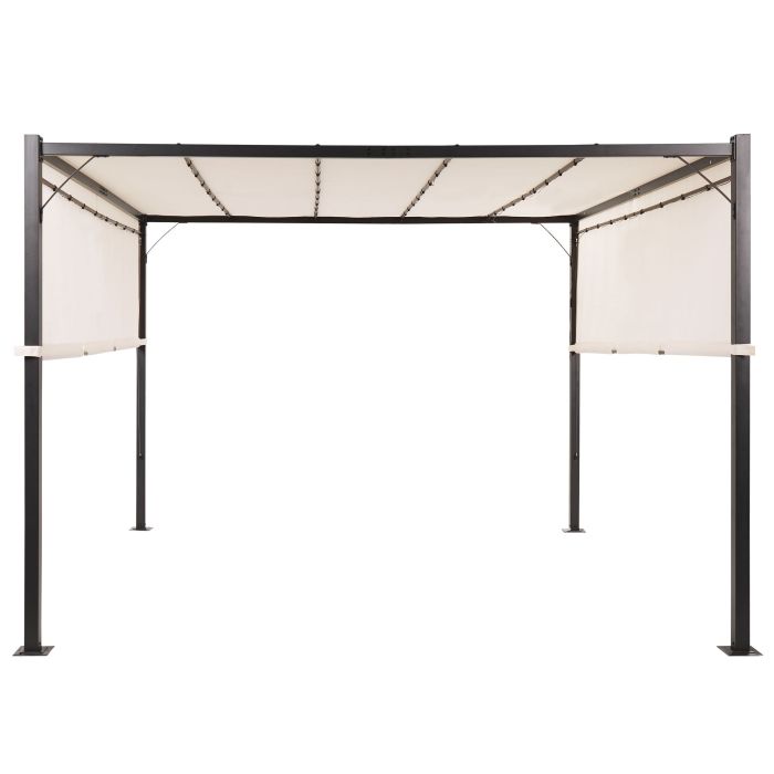 Pergola with LED Lights 310 x 310 cm Beige PARGA