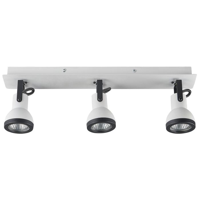 3 Light Spotlight Metal Bar White and Black BARO