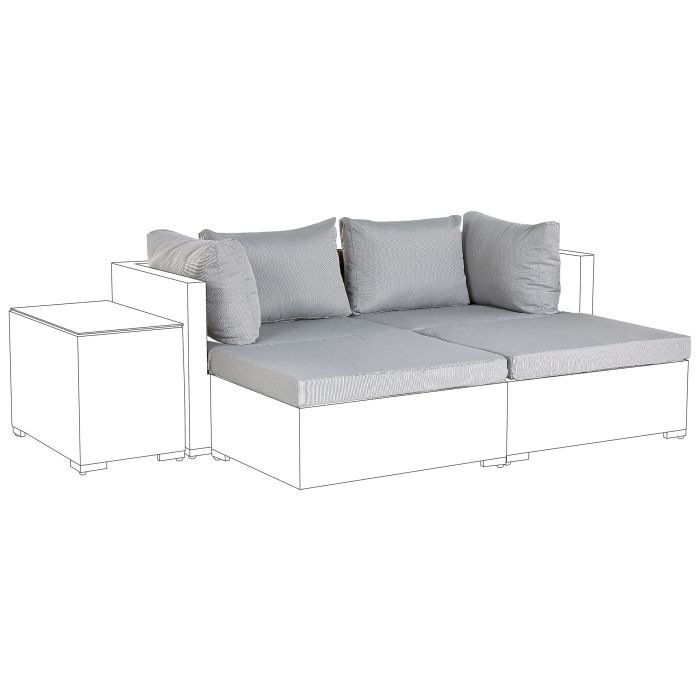 Outdoor Cushion Cover Set Grey NOTO