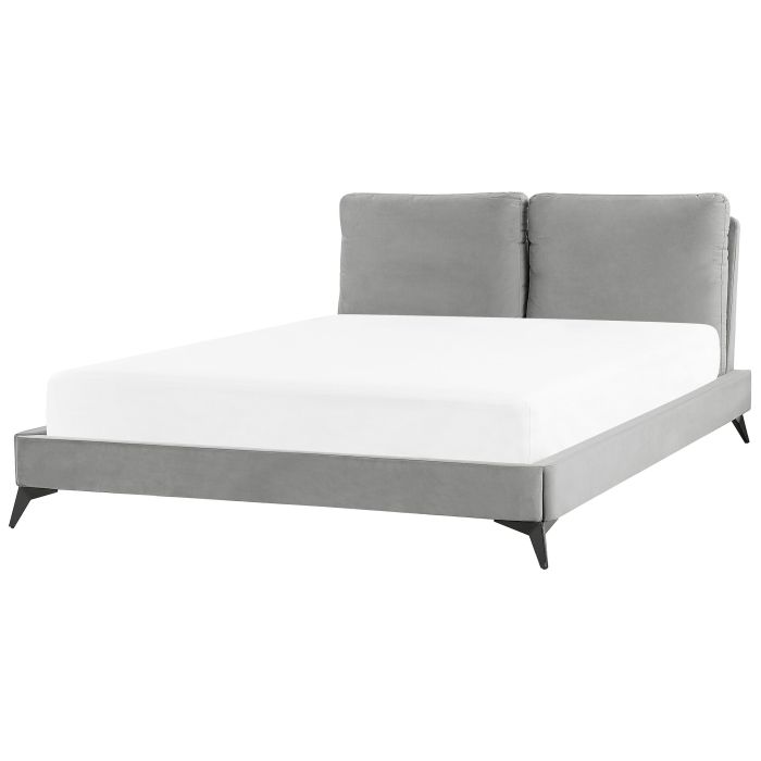 Velvet EU King Size Bed Grey MELLE