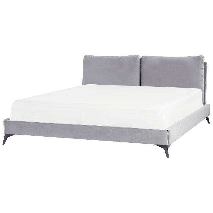 Velvet EU Super King Size Bed Grey MELLE