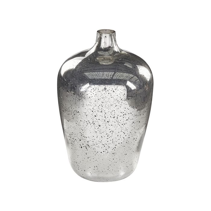 Glass Flower Vase 40 Silver Black KACHORI