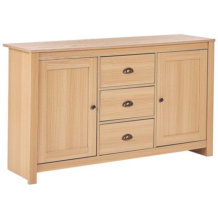 2 Door Sideboard Light Wood LANSIN
