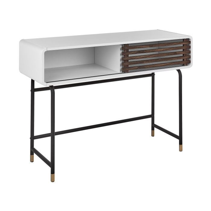 Console Table White and Dark Wood RIFLE