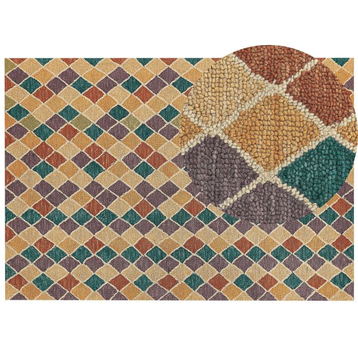 Wool Area Rug 160x230cm Multicolour