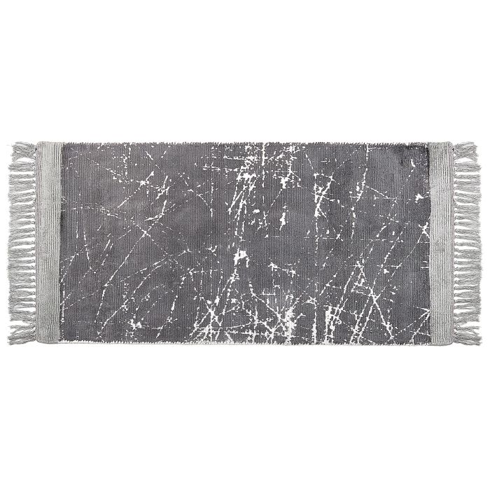 Viscose Area Rug 80x150cm Grey