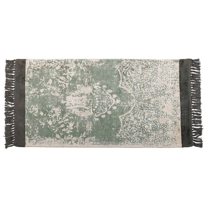 Viscose Area Rug 80x150cm Green and Beige