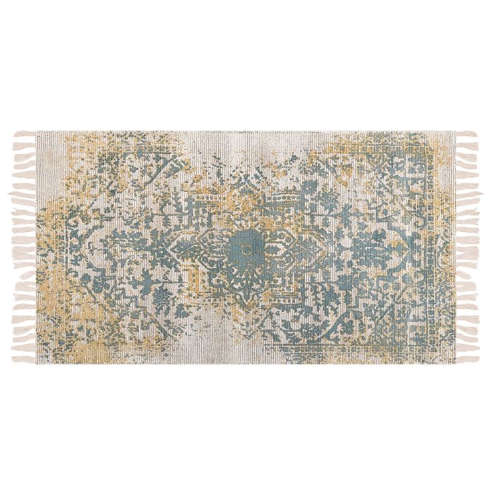 Vintage Area Rug 80x150cm Yellow and Green