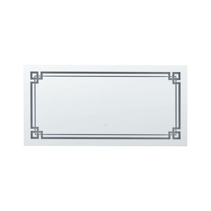 LED Wall Mirror 120x60cm Silver