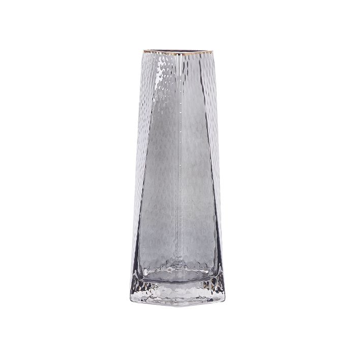 Glass Flower Vase 27 Grey Gold LILAIA