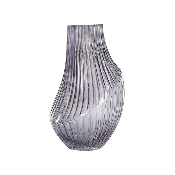 Glass Flower Vase 36 Grey MYRSINA