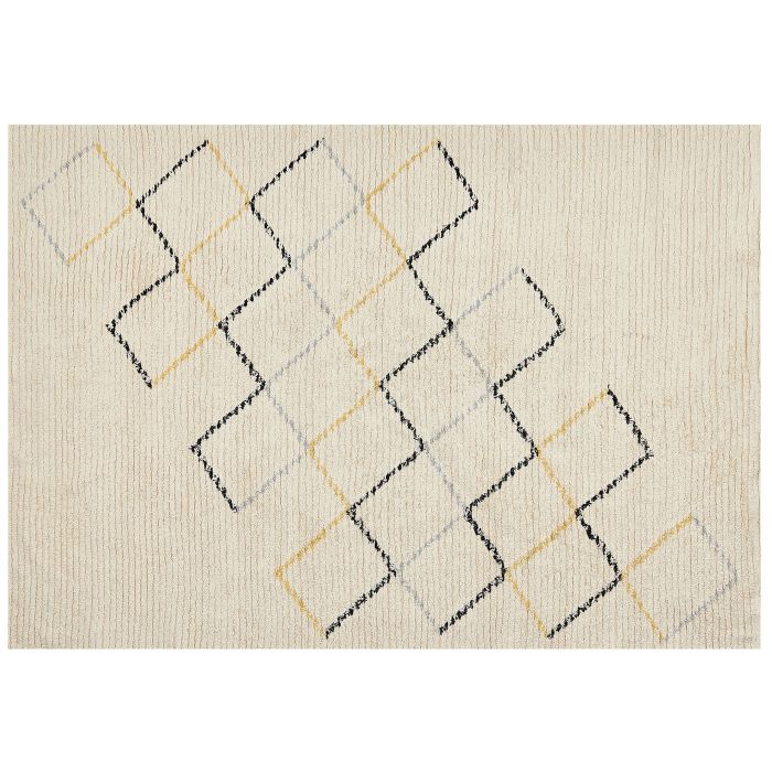 Cotton Area Rug 160x230cm Beige