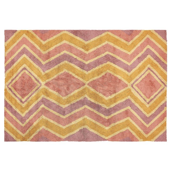 Cotton Area Rug 140x200cm Multicolour