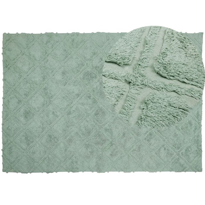 Cotton Area Rug 160x230cm Green