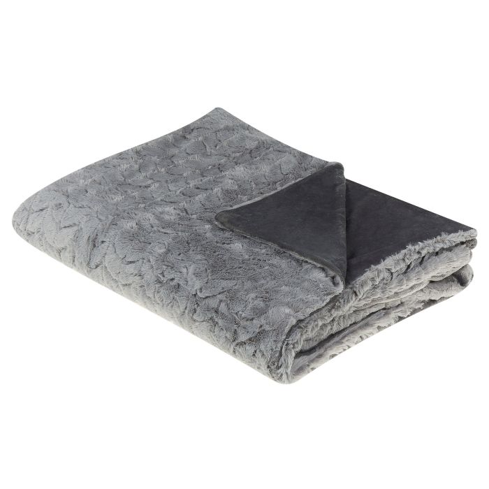Blanket 150 x 200 cm Grey SARASWATI